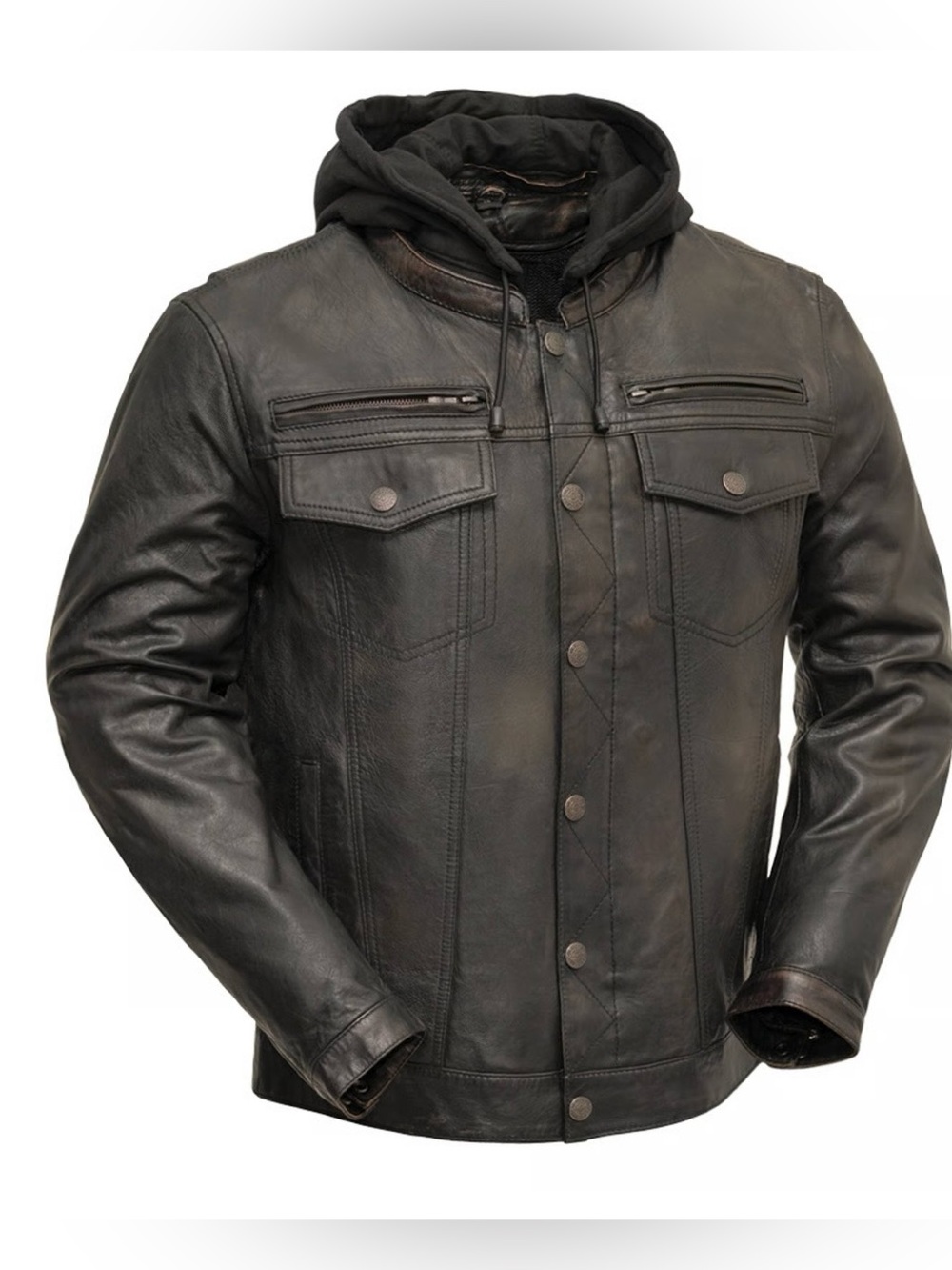 FIRST MANUFACTURING Vendetta Jacket AUTHENTIC Riding GEAR brown, black distresse